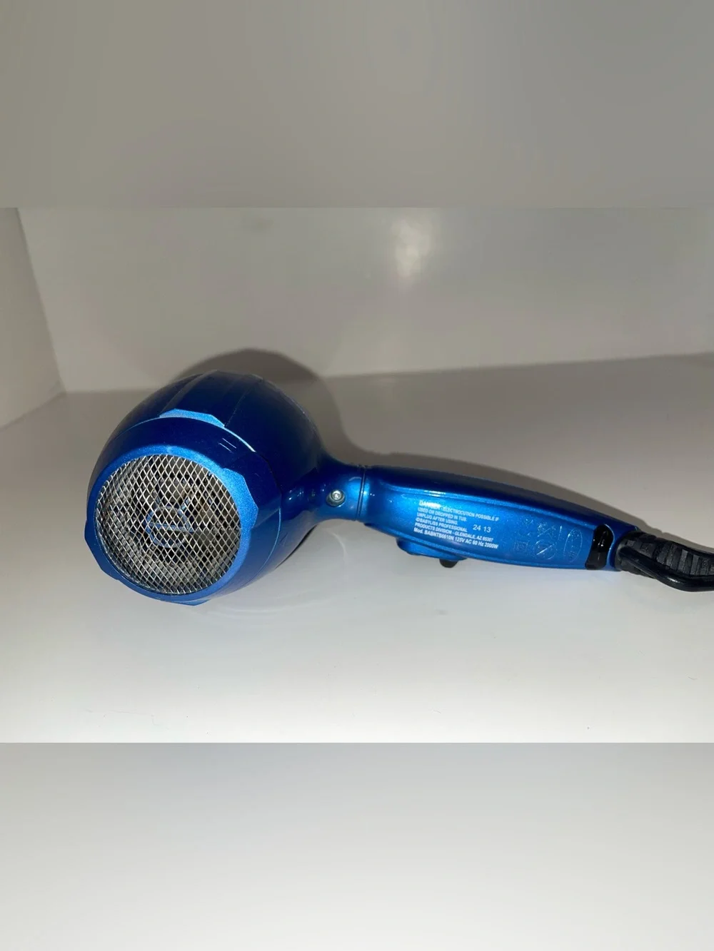 BaByliss Metallic Blue Nano Titanium Hair Dryer with Italian Flag Accent